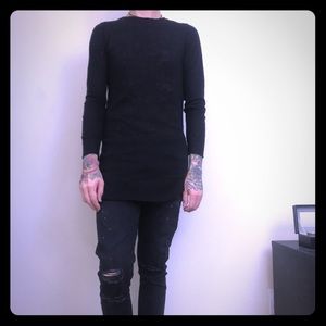 ⚡️ MENS ⚡️ Black Longline Longsleeve Thin Shirt